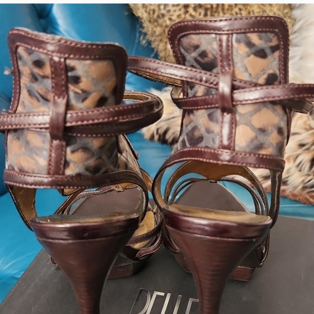 Pelle Moda Heels Snake Strappy Stilleto - Picture 7 of 13